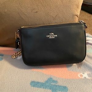 COACH Selena Gomez Limited Edition Nolita Pouch Mini Bag Black Oxblood Gold